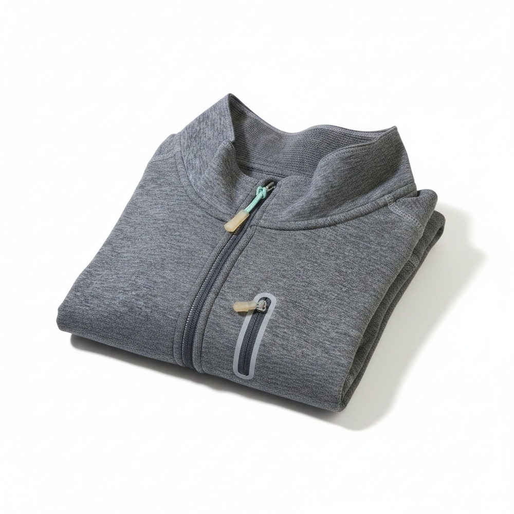 Tommy Bahama IslandZone Mens Full Zip Fleece Jacket Gray Heathered Large - Picture 7 of 7